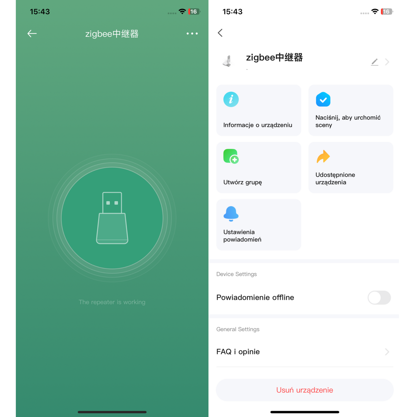 Wzmacniacz sygnału ZigBee - USB REPEATER ZIGBEE Tuya Smart Life
