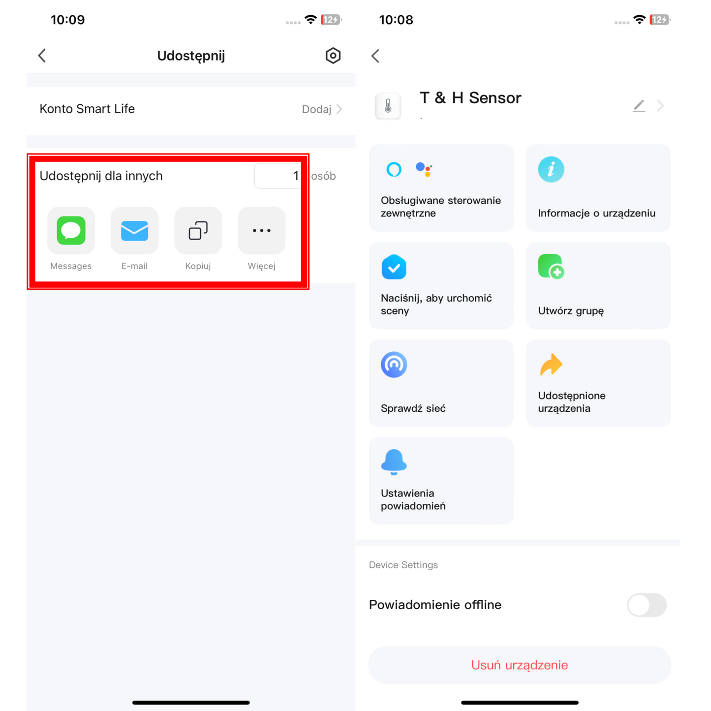 TUYA WIFI CZUJNIK TEMPERATURY I WILGOTNOŚCI LCD SMART HIGOMETR