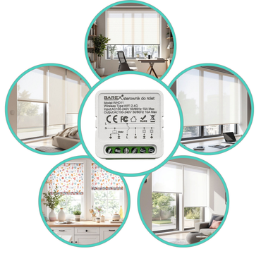 Inteligentny Wi-Fi Moduł do Sterowania Rolet i Zasłon Tuya / Smart Life 10 A