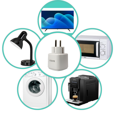 ZESTAW 4x GNIAZDEK INTELIGENTNE ZDALNIE STEROWANE WiFi SMART HARMONOGRAM