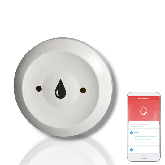 Bezprzewodowy czujnik zalania wodą Zigbee kompatybilny z Tuya / Smart life