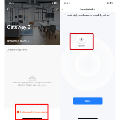 Bezprzewodowy czujnik zalania wodą Zigbee kompatybilny z Tuya / Smart life
