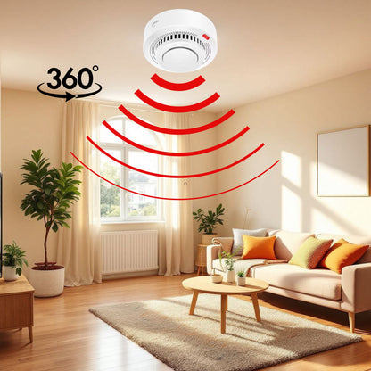 Czujnik dymu bezprzewodowy ZIGBEE Detektor Sensor Pożaru Alarm do domu Tuya