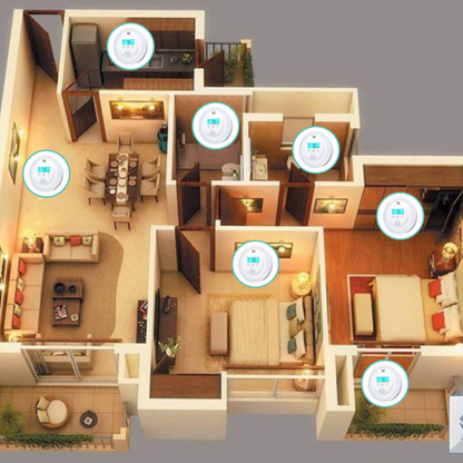 CZUJNIK TLENKU WĘGLA Z WYŚWIETLACZEM LCD, CZUJNIK CZADU LCD , alarm 85dB