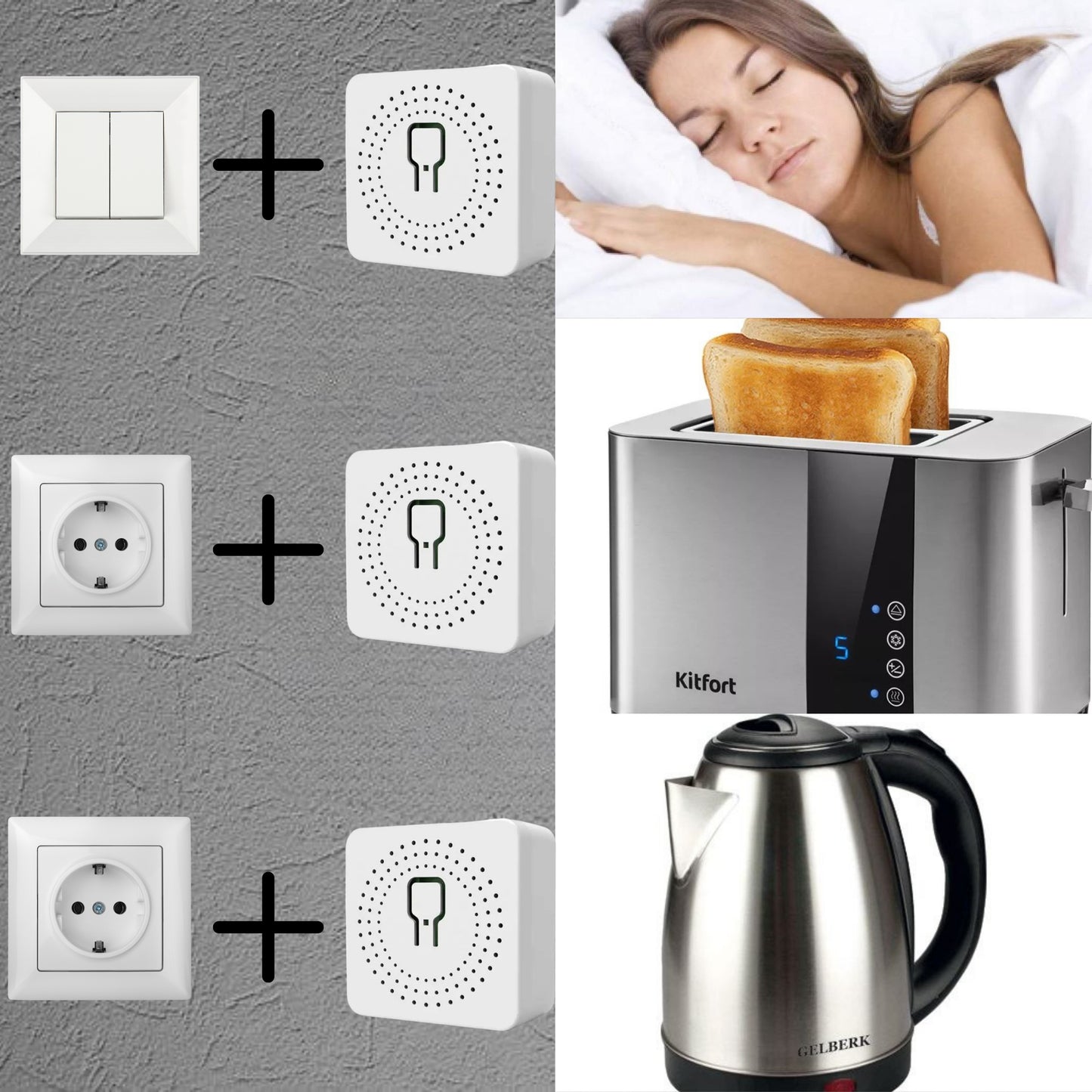 Zestaw 4x Inteligentny przełącznik elektryczny WIFI Tuya SMART LIFE 16 A