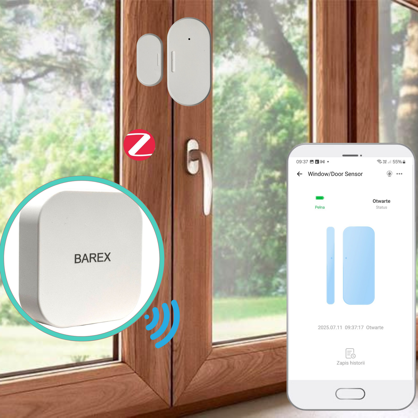 Zestaw 2x Czujników Otwarcia Drzwi i Okien Zigbee - Kompatybilny z eWeLink