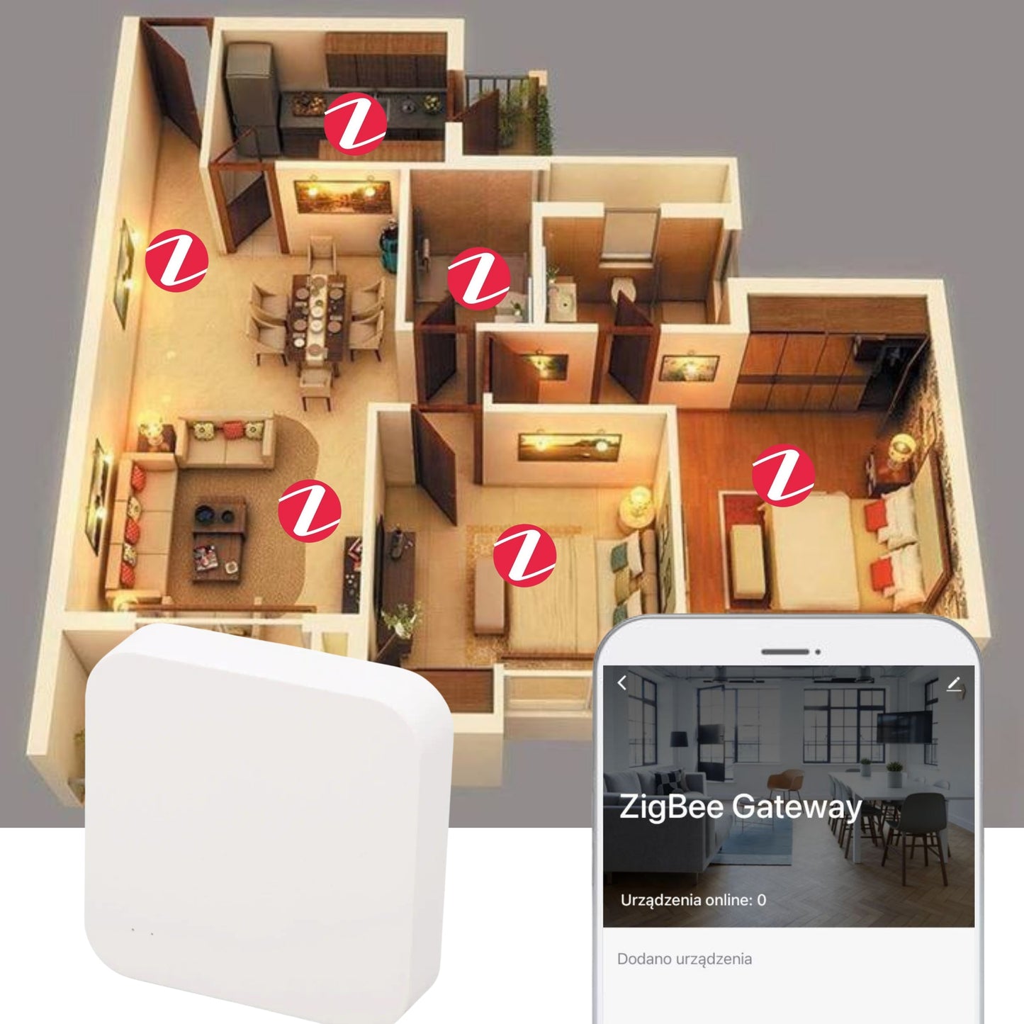 CENTRALNA BRAMKA ZIGBEE 3.0 TUYA SMART LIFE Kompaktowa SMART HOME G01