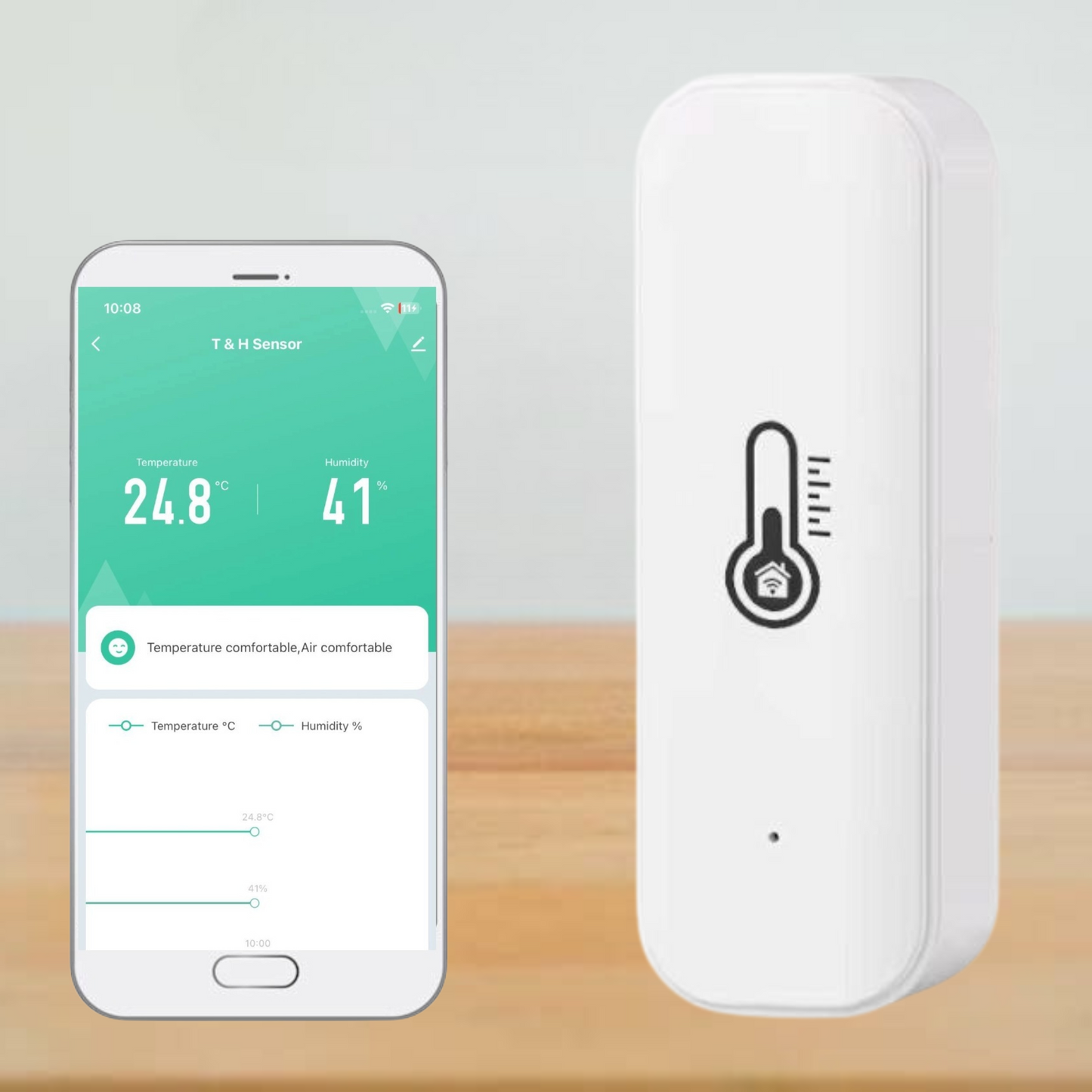 Inteligentny czujnik temperatury i wilgotności Wi-Fi Tuya/Smart Life TH01