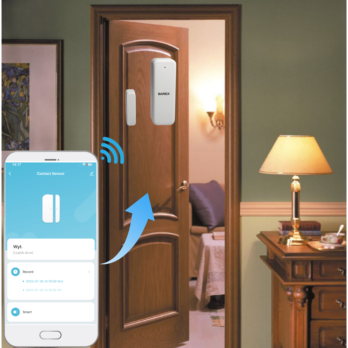 Czujnik otwarcia drzwi i okna WIFI TUYA SMART