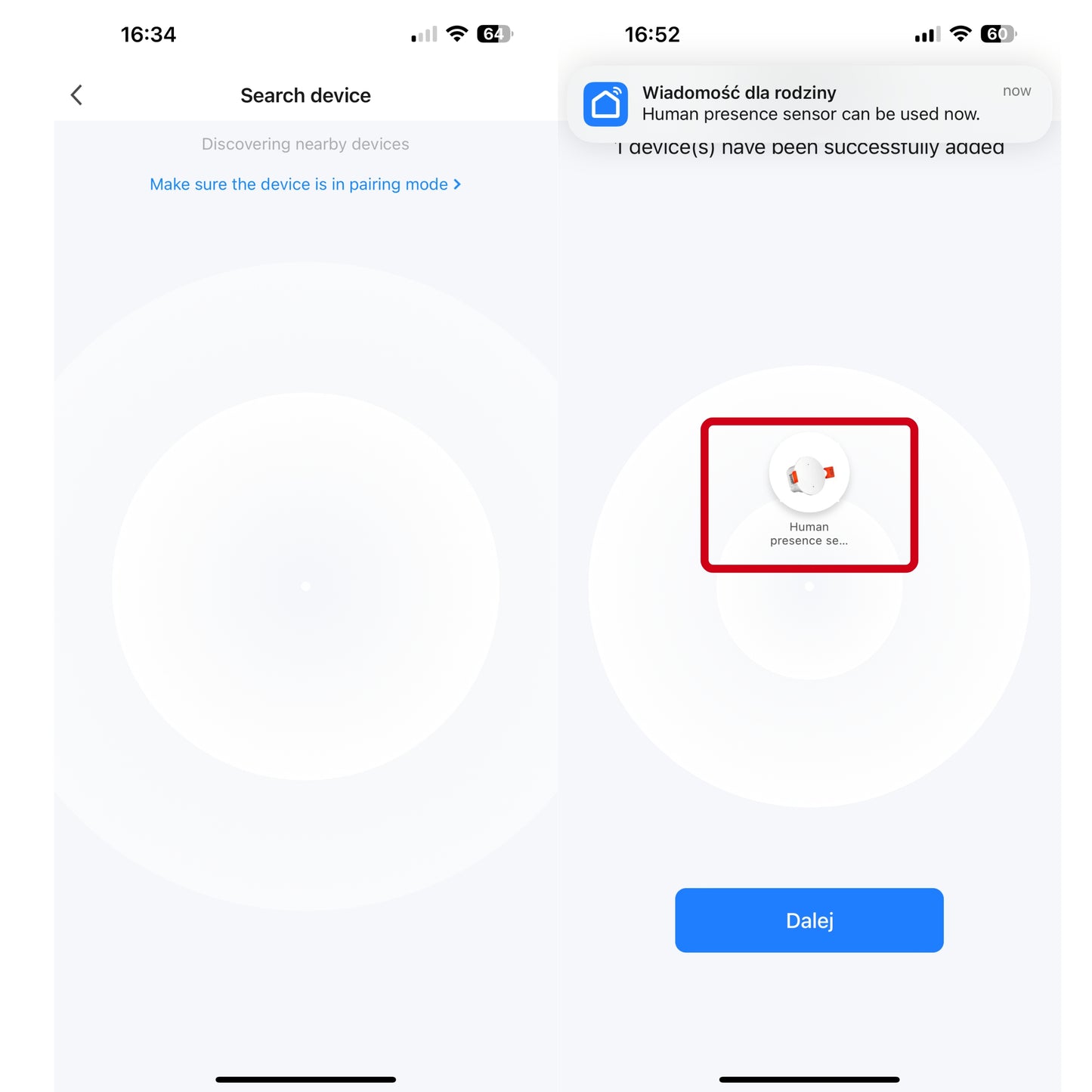 Inteligentny Sufitowy Czujnik Obecności - mmWave 5.8 GHz Zigbee
