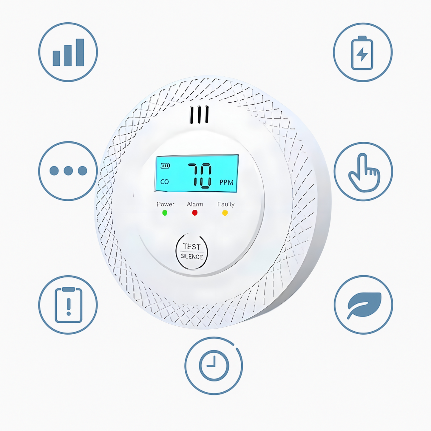 CZUJNIK TLENKU WĘGLA Z WYŚWIETLACZEM LCD, CZUJNIK CZADU LCD , alarm 85dB