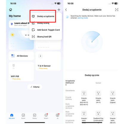 Pilot zdalnego sterowania Wi-Fi (2-przyciskowy) – Tuja / Smart Life