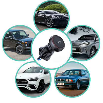 Magnetyczny uchwyt samochodowy na telefon Magnesowy uchwyt 360 stopni TOPK