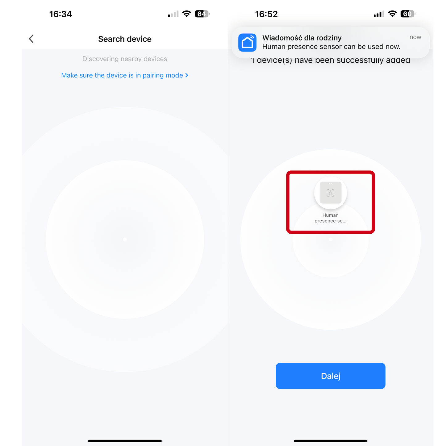 Czujnik Obecności Człowieka Zigbee Tuya 5.8GHz mmWave PIR Smart Life