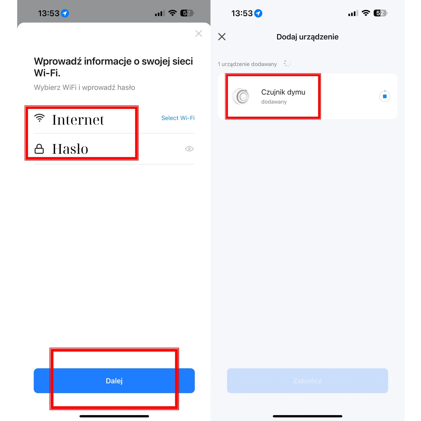 Czujnik dymu bezprzewodowy ZIGBEE Detektor Sensor Pożaru Alarm do domu Tuya