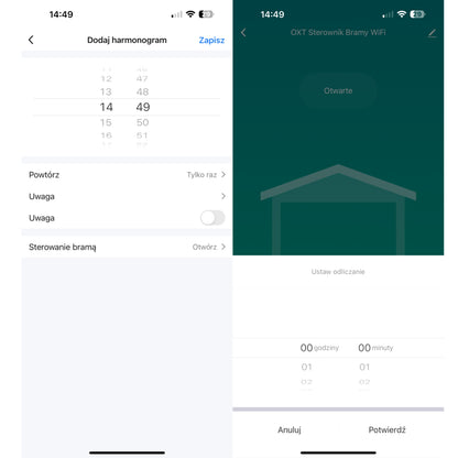 Zestaw 2x Sterownik do bramy garażowej Moduł Wi-Fi 230V Tuya Smart Life