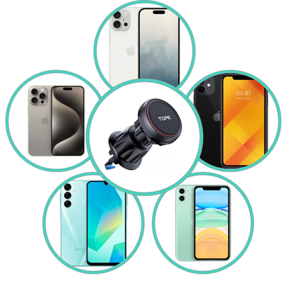 Magnetyczny uchwyt samochodowy na telefon Magnesowy uchwyt 360 stopni TOPK