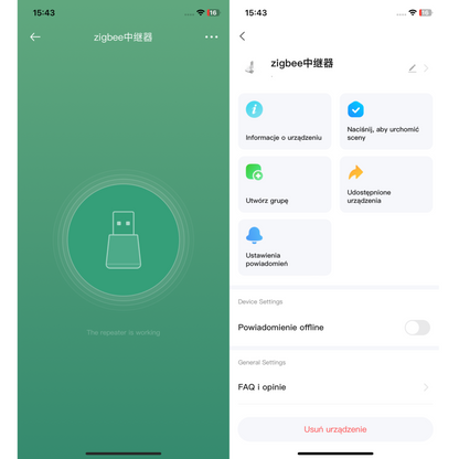 Wzmacniacz sygnału ZigBee - USB REPEATER ZIGBEE Tuya Smart Life