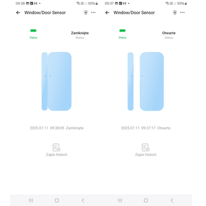 Zestaw 2x Czujników Otwarcia Drzwi i Okien Zigbee - Kompatybilny z eWeLink