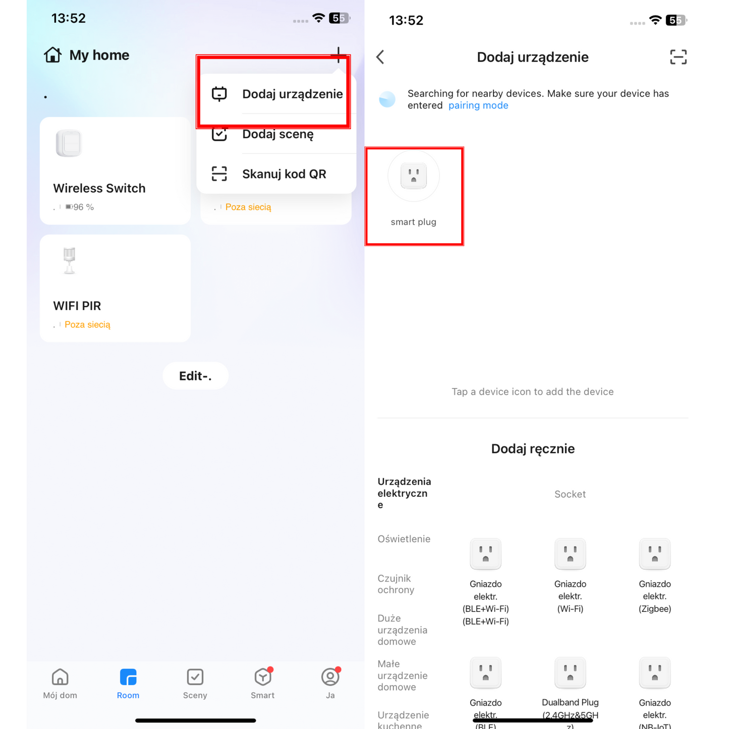 ZESTAW 4x GNIAZDEK INTELIGENTNE ZDALNIE STEROWANE WiFi SMART HARMONOGRAM