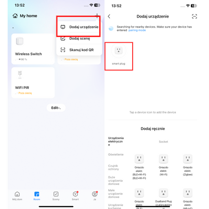 ZESTAW 4x GNIAZDEK INTELIGENTNE ZDALNIE STEROWANE WiFi SMART HARMONOGRAM
