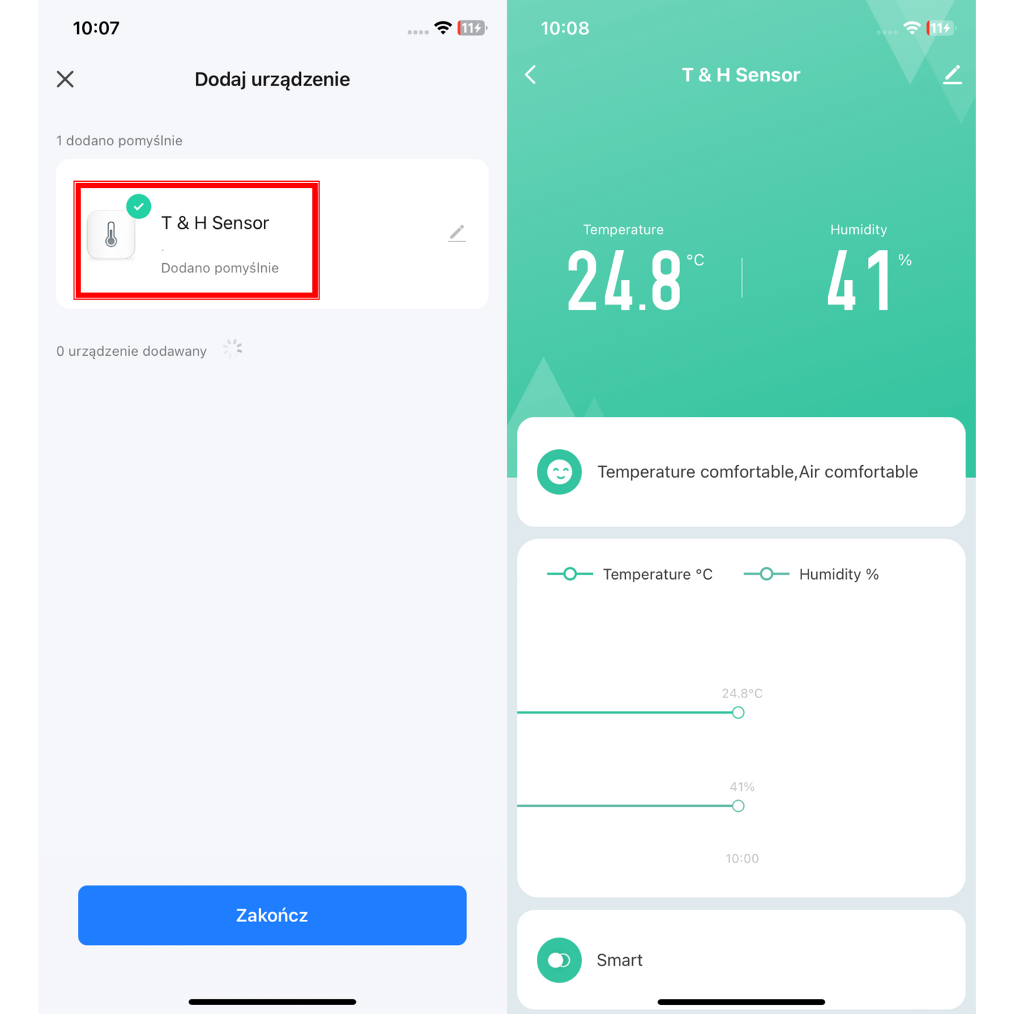 TUYA WIFI CZUJNIK TEMPERATURY I WILGOTNOŚCI LCD SMART HIGOMETR