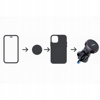 Magnetyczny uchwyt samochodowy na telefon Magnesowy uchwyt 360 stopni TOPK