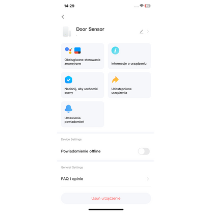 CZUJNIK OTWARCIA DRZWI I OKNA ZIGBEE TUYA SMART, WYMAGANA BRAMKA ZIGBEE