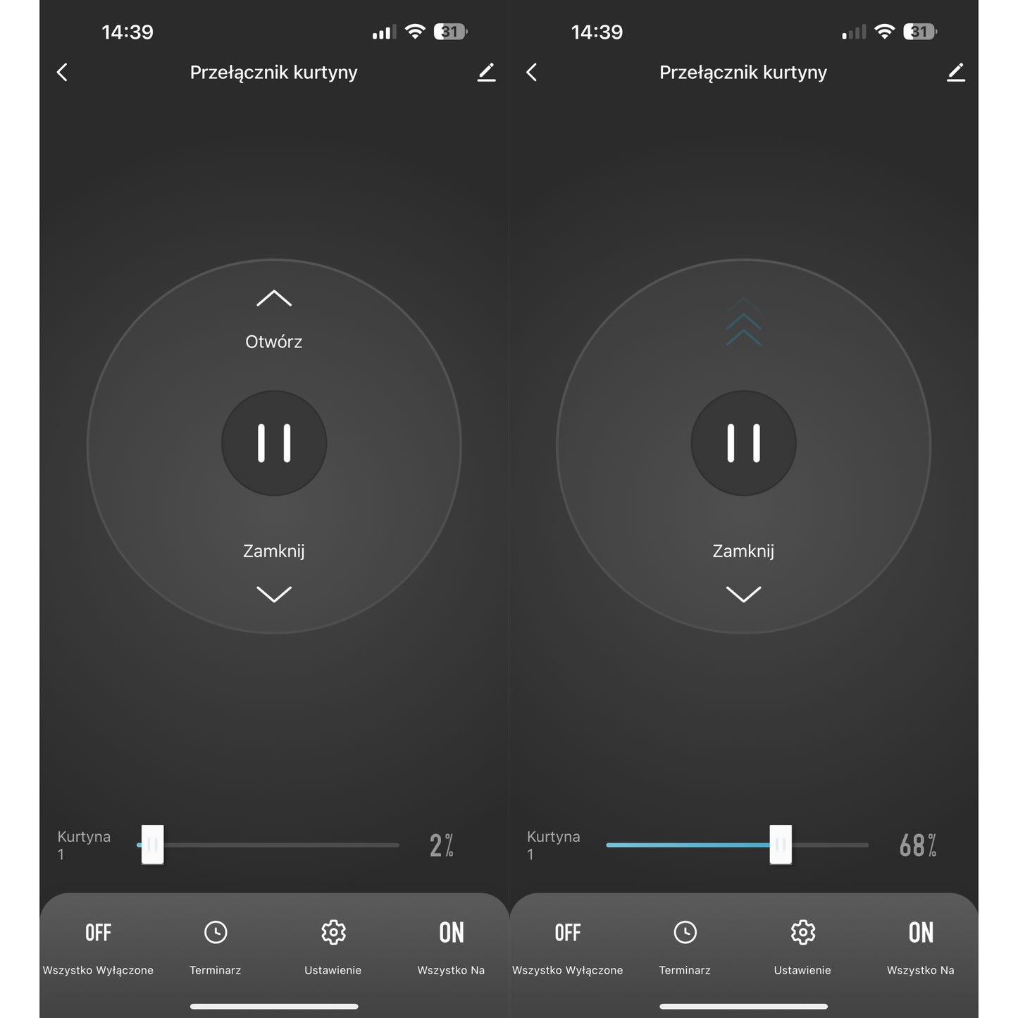 Inteligentny Wi-Fi Moduł do Sterowania Rolet i Zasłon Tuya / Smart Life 10 A