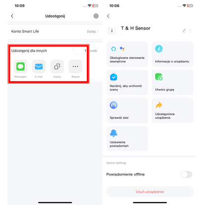 Inteligentny czujnik temperatury i wilgotności Wi-Fi Tuya/Smart Life TH01