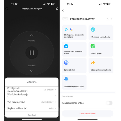 Inteligentny Wi-Fi Moduł do Sterowania Rolet i Zasłon Tuya / Smart Life 10 A