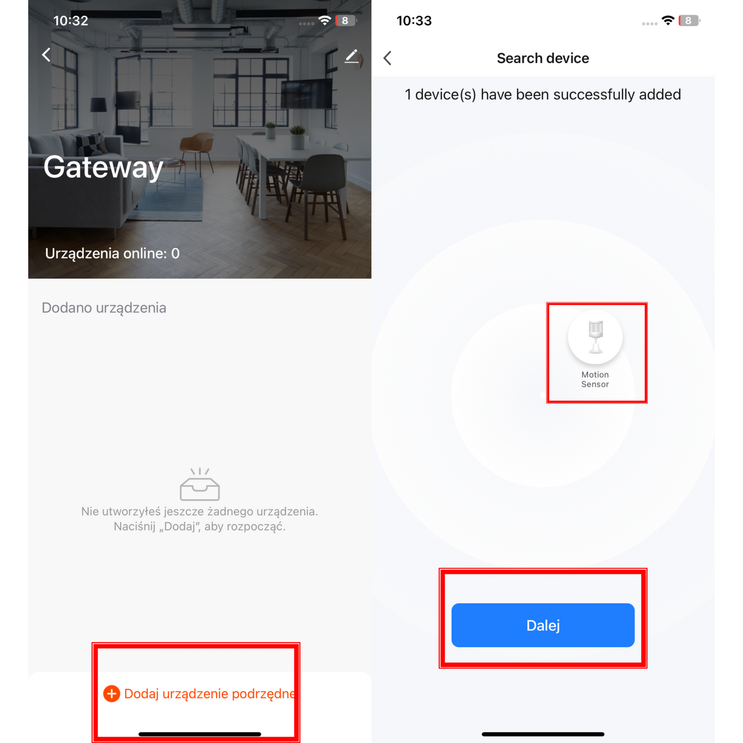 Zestaw 2x Czujników Ruchu PIR Zigbee – Sensor z Aplikacją Tuya / Smart Life