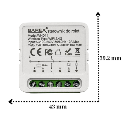 Zestaw 3x Inteligentny Wi-Fi Moduł do Sterowania Rolet i Zasłon Tuya 10 A