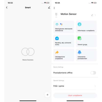 Zestaw 2x Czujników Ruchu PIR Zigbee – Sensor z Aplikacją Tuya / Smart Life