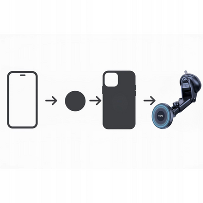 Magnetyczny uchwyt samochodowy na telefon Magnesowy uchwyt 360 stopni TOPK