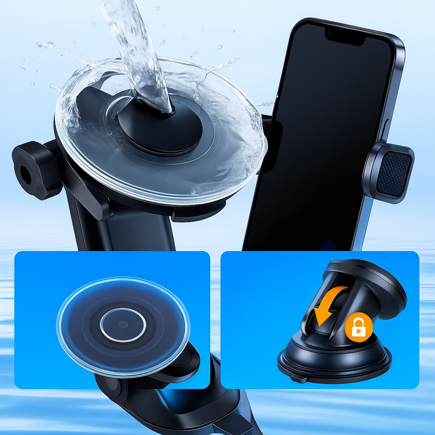 Uniwersalny Uchwyt Samochodowy do Telefonu – Obrotowy 360° TOPK