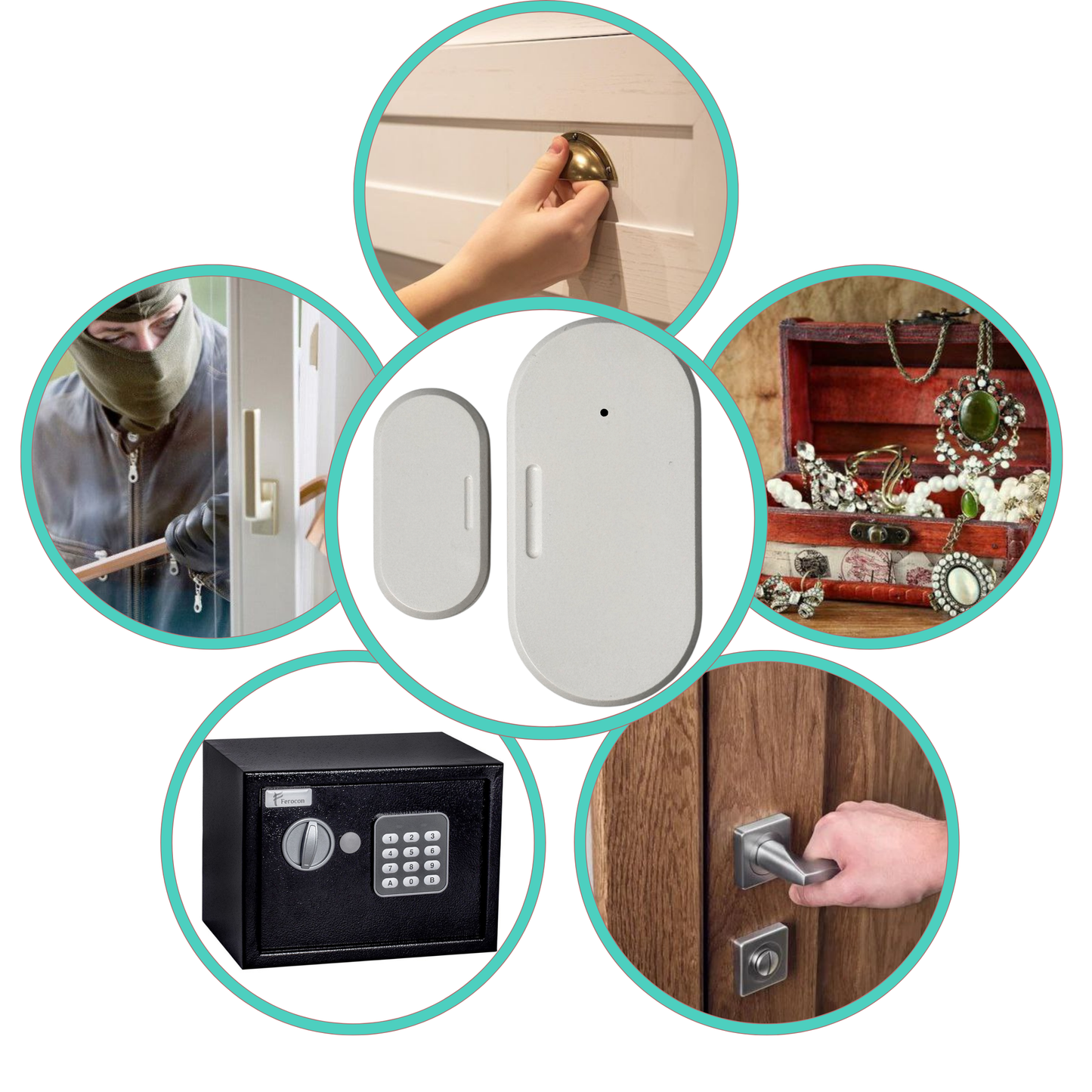 Zestaw 2x Czujników Otwarcia Drzwi i Okien Zigbee - Kompatybilny z eWeLink