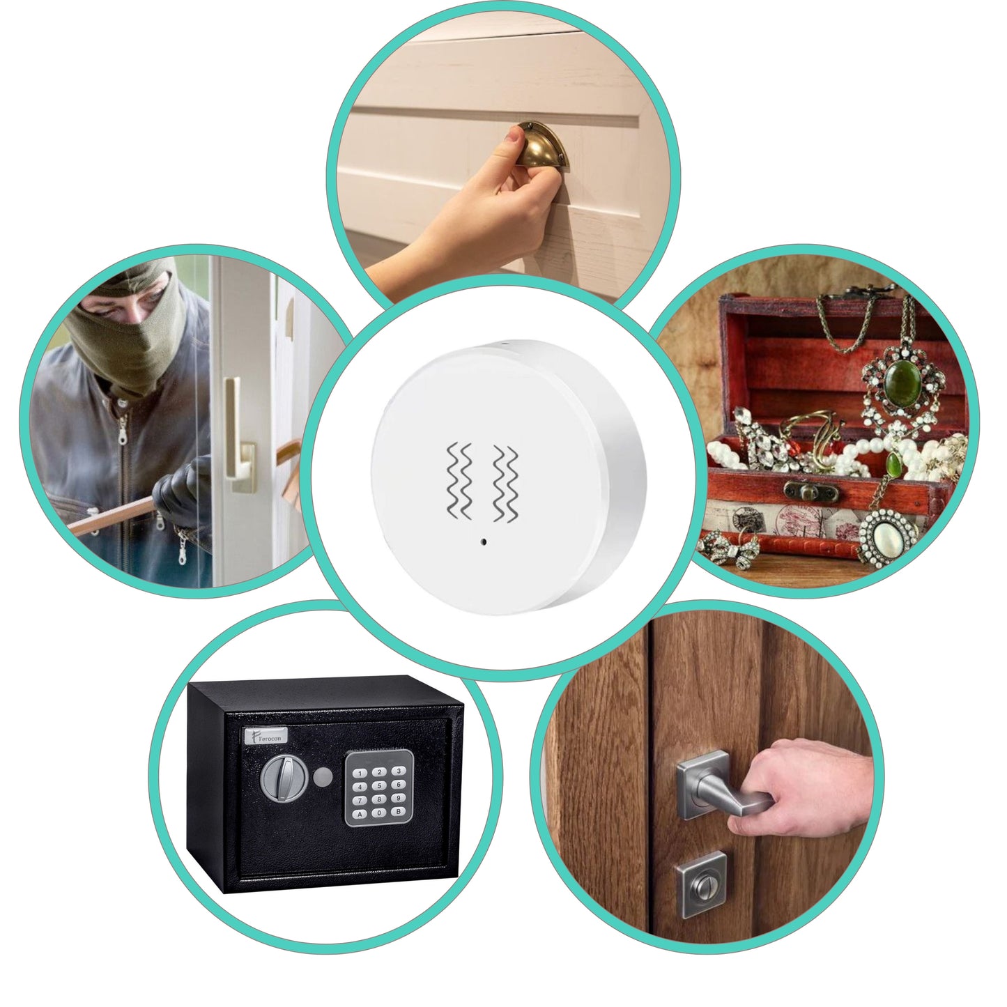 Czujnik wibracji Zigbee kompatybilny z Tuya Smart Life Vibration Sensor