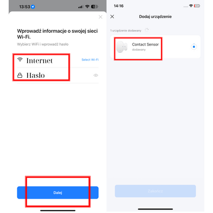 Czujnik otwarcia drzwi i okna WIFI TUYA SMART