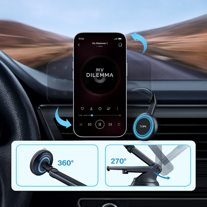 Magnetyczny uchwyt samochodowy na telefon Magnesowy uchwyt 360 stopni TOPK