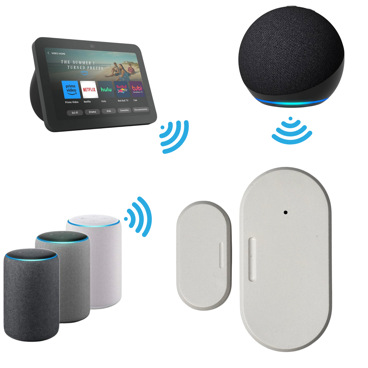 Zestaw 2x Czujników Otwarcia Drzwi i Okien Zigbee - Kompatybilny z eWeLink