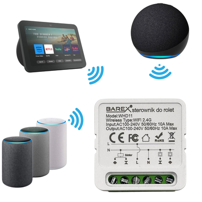 Inteligentny Wi-Fi Moduł do Sterowania Rolet i Zasłon Tuya / Smart Life 10 A