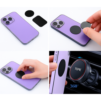 Magnetyczny uchwyt samochodowy na telefon Magnesowy uchwyt 360 stopni TOPK