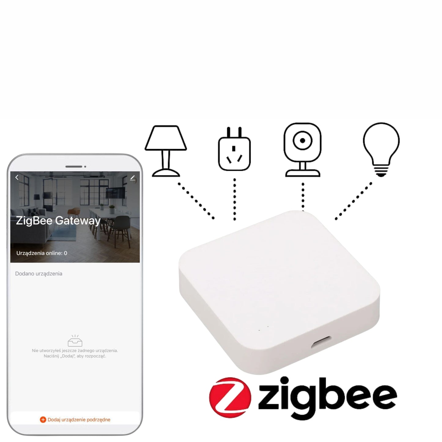 CENTRALNA BRAMKA ZIGBEE 3.0 TUYA SMART LIFE Kompaktowa SMART HOME G01