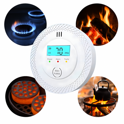 CZUJNIK TLENKU WĘGLA Z WYŚWIETLACZEM LCD, CZUJNIK CZADU LCD , alarm 85dB