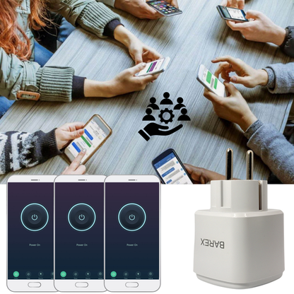 ZESTAW 4x GNIAZDEK INTELIGENTNE ZDALNIE STEROWANE WiFi SMART HARMONOGRAM