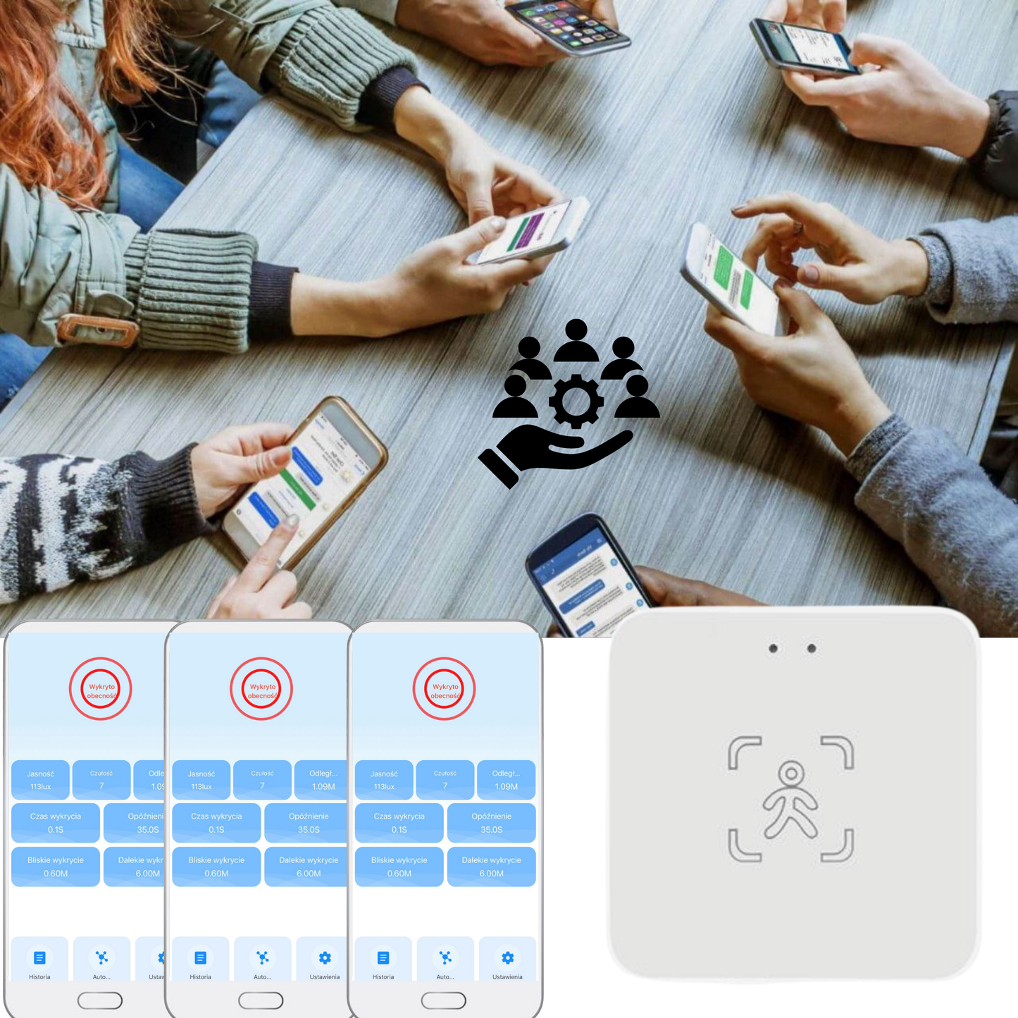 Czujnik Obecności Człowieka Zigbee Tuya 5.8GHz mmWave PIR Smart Life