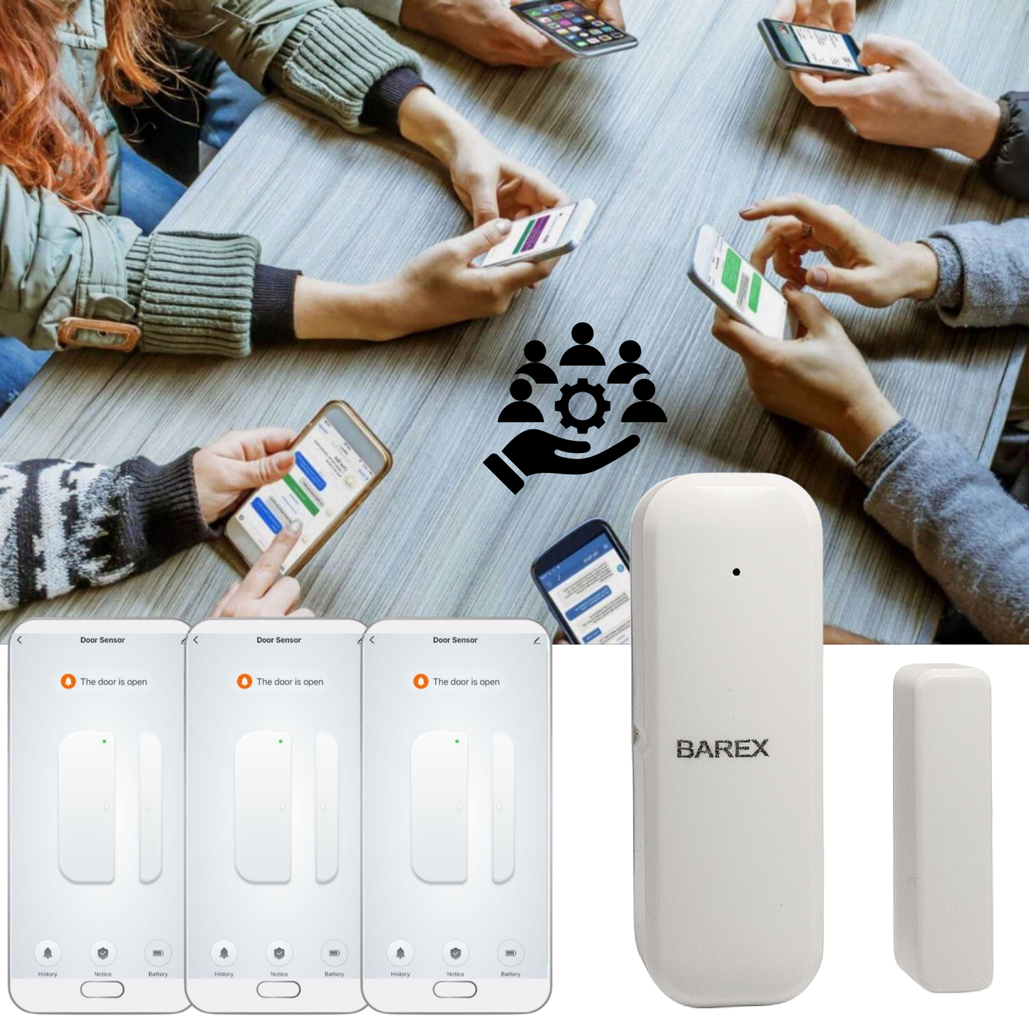 CZUJNIK OTWARCIA DRZWI I OKNA ZIGBEE TUYA SMART, WYMAGANA BRAMKA ZIGBEE