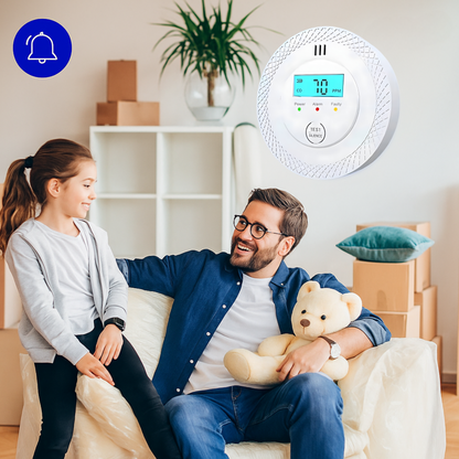 CZUJNIK TLENKU WĘGLA Z WYŚWIETLACZEM LCD, CZUJNIK CZADU LCD , alarm 85dB