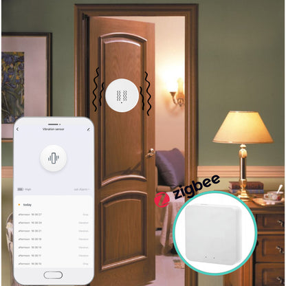 Czujnik wibracji Zigbee kompatybilny z Tuya Smart Life Vibration Sensor